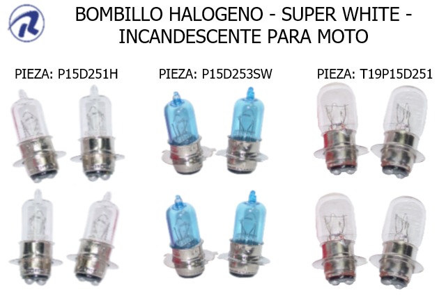 bombillos incandescentes para moto