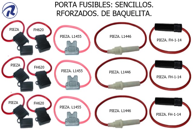 porta fusibles térmicos con base, sin base y reforzado