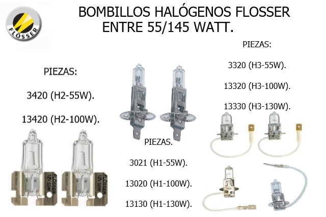 bombillos halógenos Flosser