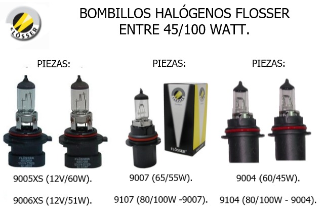 bombillos halógenos Flosser