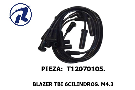 Cable bujia blazer tbi 6cil. Còd. T12070105