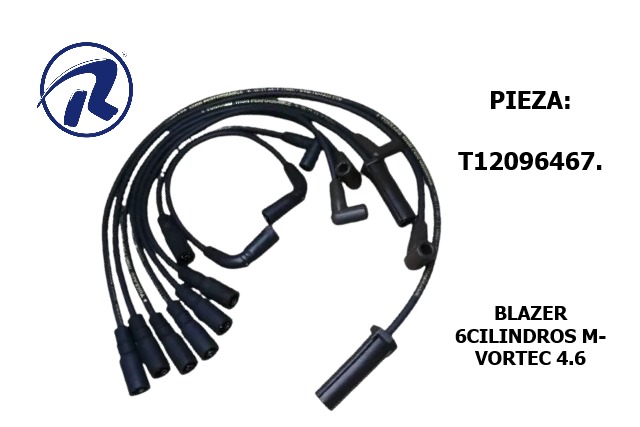 Cable bujia blazer 6cilindros .motor-vortec 4.6. Còd. T12096467