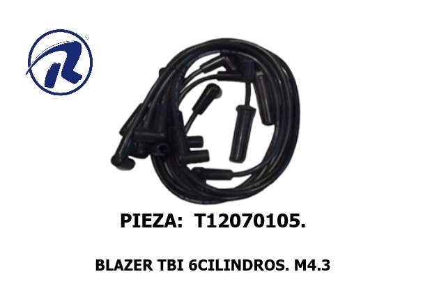 Cable bujia blazer tbi 6cil. Còd. T12070105