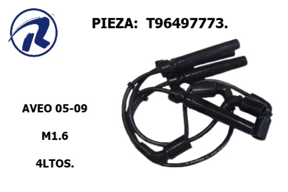 Cable bujia aveo 1.6 05-07 tr. Còd. T96497773