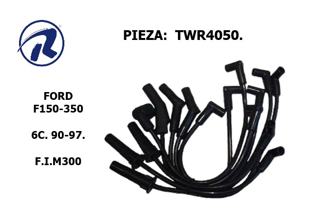 Cable bujia Ford f150-350 6c.90-97. Còd. TWR4050