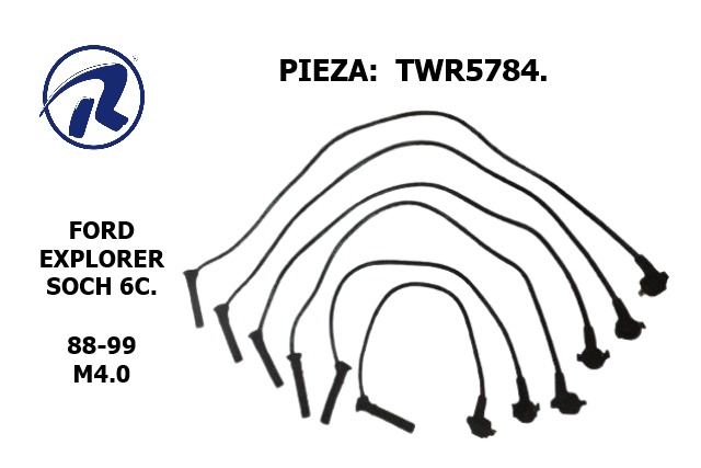 Cable bujia explorer sohc 6c.. Còd. TWR5784