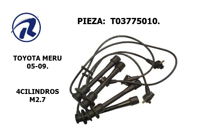 Cable bujia toyota meru 05-09. Còd. T03775010