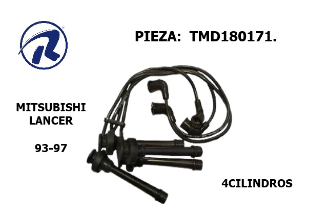 Cable bujia mitsubishi lancer 4cil.93-97. Còd. TMD180171