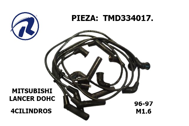 Cable bujia lancer dohc 96-97. Còd. TMD334017