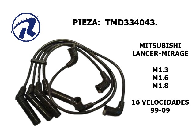 Cable bujia Mitsubishi lancer-mirage 4c. 99-09. Còd. TMD334043