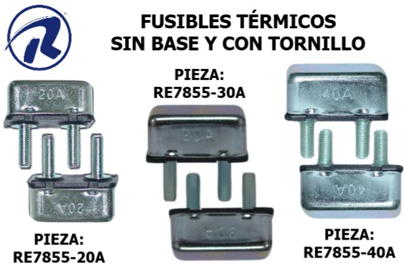 porta fusibles térmicos con base, sin base y reforzado