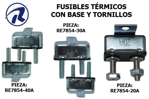 porta fusibles térmicos con base, sin base y reforzado