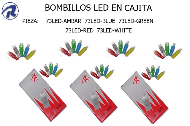 bombillos Led Blister de colores