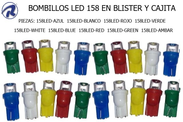 bombillos Led Blister de colores