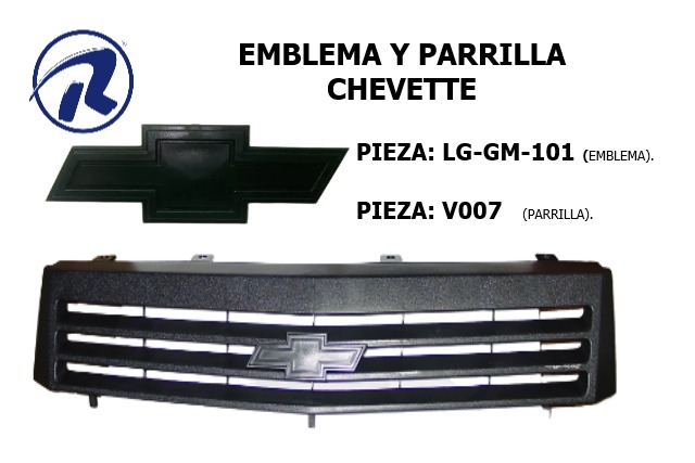 Parrillas Delanteras, Parrillas con Emblema, Apliques para Faros