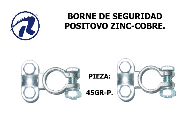 Borne 45gr.positivo-zinc-cobre. cÒD. 45gr-p