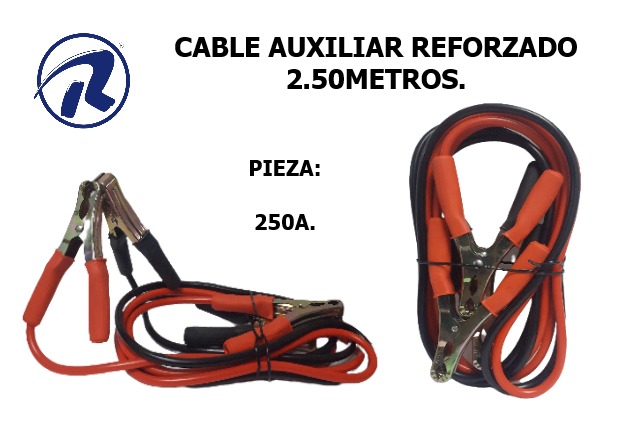 Cable auxiliar importado .2.50mt. reforzado. Còd. 250A