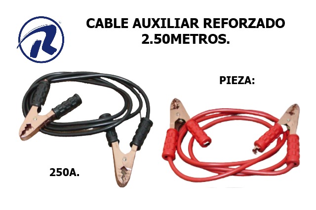 Cable auxiliar importado .2.50mt. reforzado. Còd. 250A