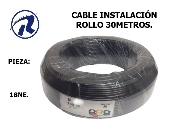 Cable inst.rollo 3om.negro. Còd 18N