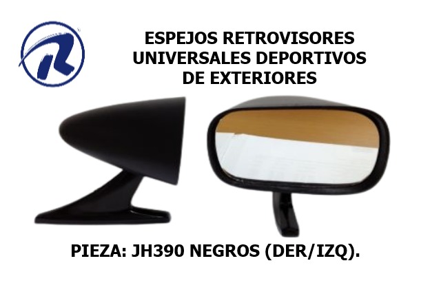 Espejo(jgo)deportivos negros. Cód. JH390