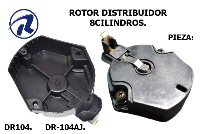 rotor distribuidor GM 8cilindros 78-85. Cód. DR104