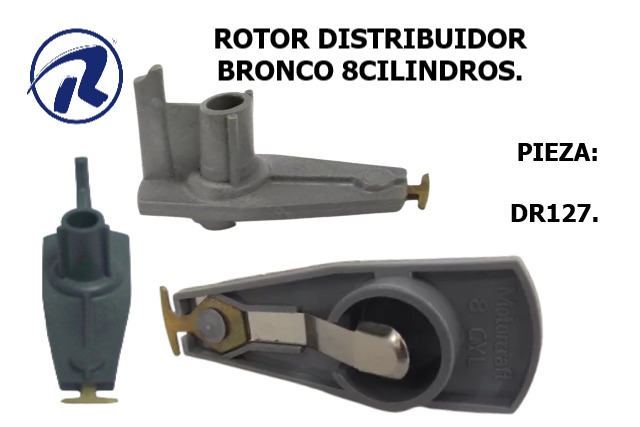 rotor distribuidor bronco 8cilindros 85-97. Cód. DR127