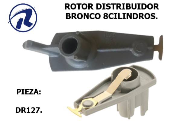 rotor distribuidor bronco 8cilindros 85-97. Cód. DR127