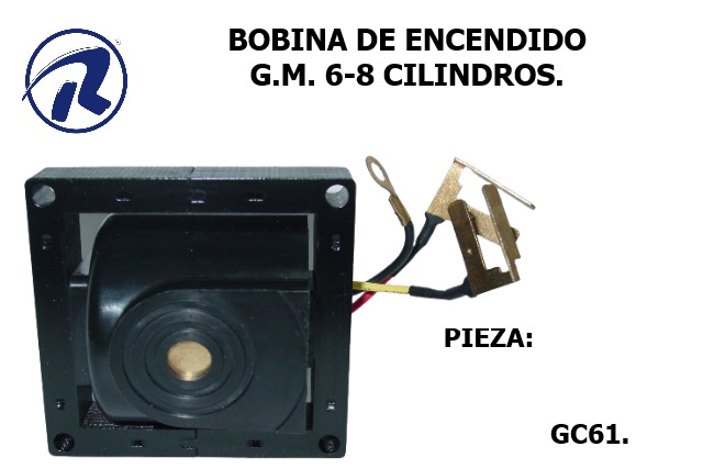 bobina GM 6 y 8cilindros encendido electrico. Cód. GC61