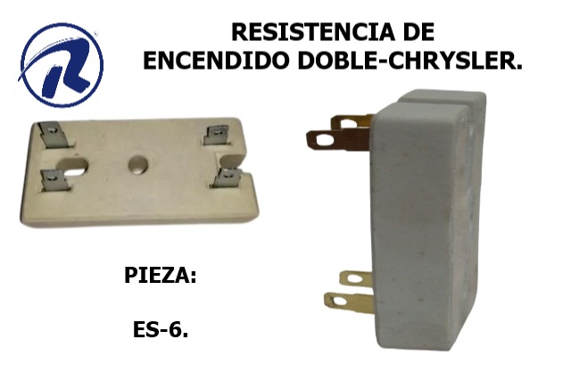 resistencia encendido doble Chrysler. Cód. ES-6