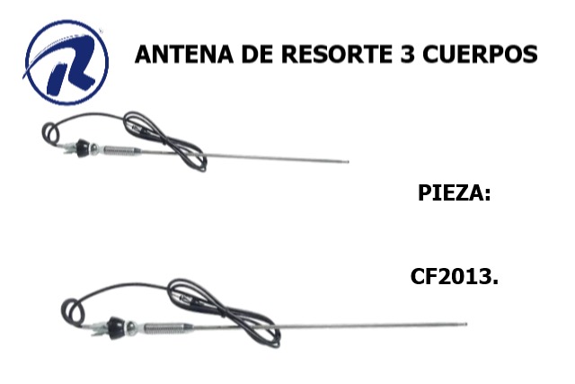 Antena resorte 3 cuerpos. Cód. CF2013