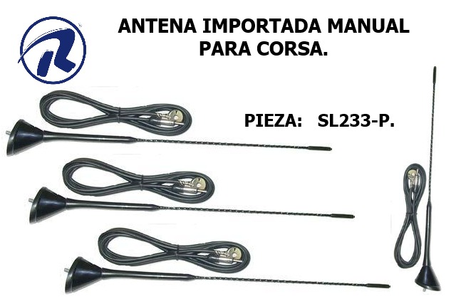 Antena manual corsa 2 puertas. Cód. SL233-P