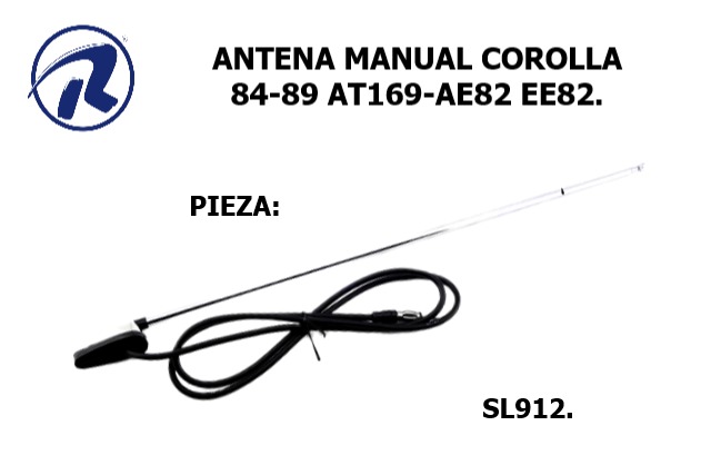 Antena manual corolla 84-89. Cód. SL912