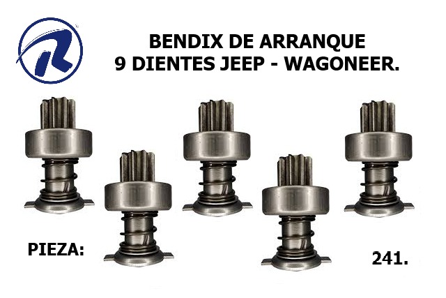 Bendix 9 dientes jeep-wagoneer.  Còd. 241