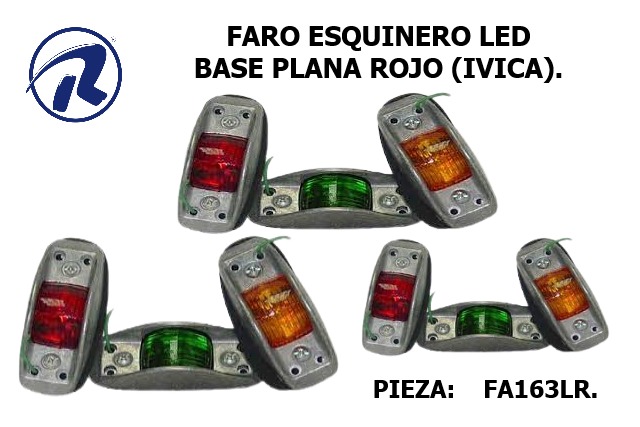 faro esquinero Led base plana