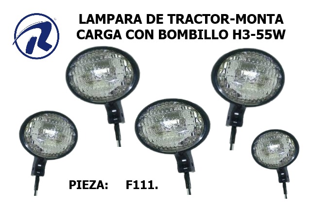 Faro del.tractor monta cargas. Cód. F111