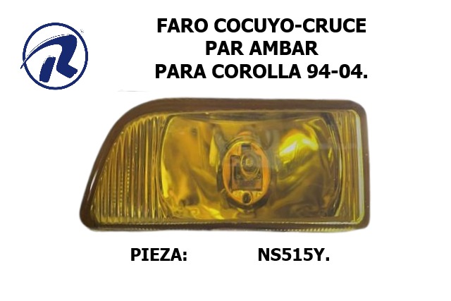 faro. cocuyo cruce halogeno para.corolla 94-04. Cód. NS515Y