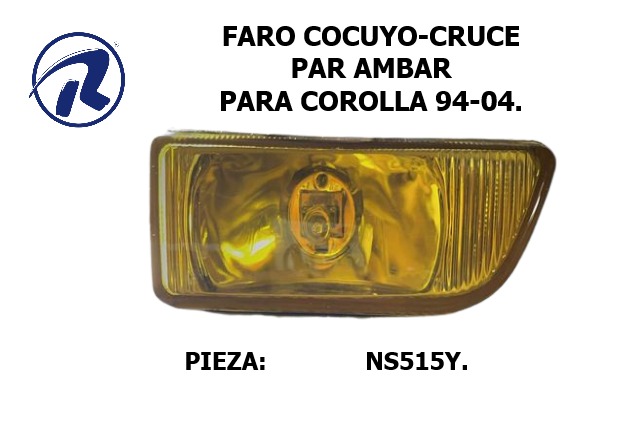 faro. cocuyo cruce halogeno para.corolla 94-04. Cód. NS515Y