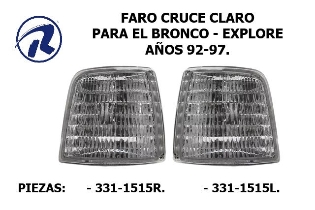 faro cruce derecho e izquierdo para Ford Bronco 92-97