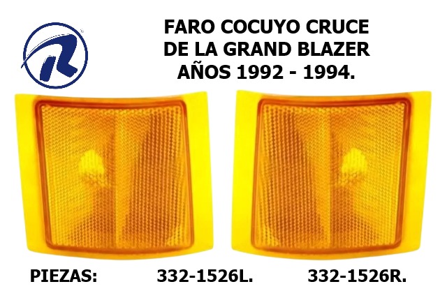 faro cocuyo cruce izquierdo Grand Blazer 92-94 ambar