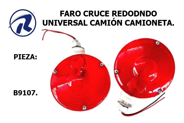 Faro cruce redondo rojo univ.