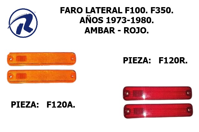 faros laterales f100-f350.  73-90