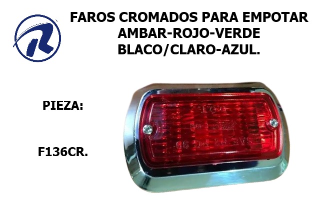 Faro techo para empotrar cromados