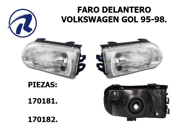 faro delantero derecho e izquierdo Volkswagen 95-98