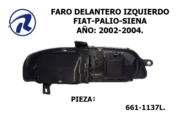 Faro del.izquierdo Fiat palio-siena. Cód. 661-1137L