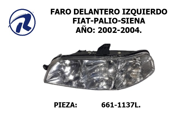 Faro del.izquierdo Fiat palio-siena. Cód. 661-1137L