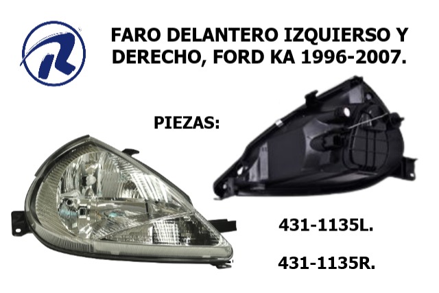 faro delantero derecho e izquierdo Ford Ka 96-97