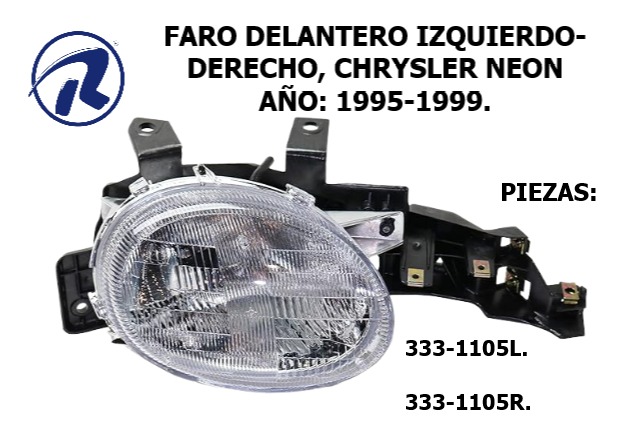 faro delantero derecho e izquierdo Chrysler Neon 95-99