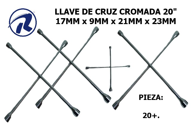 Llave de cruz cromada grande