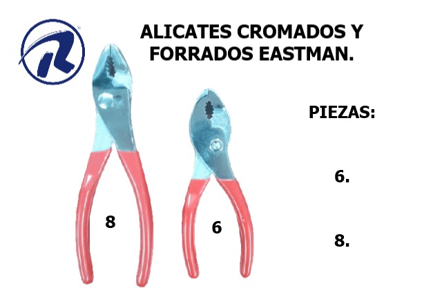 Alicate cromado forrado 6"