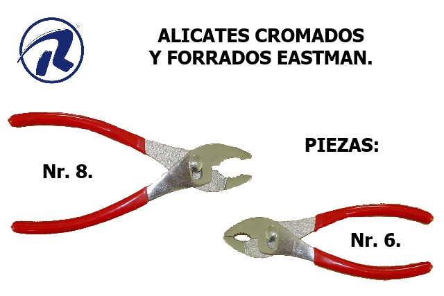 Alicate cromado forrado 6"